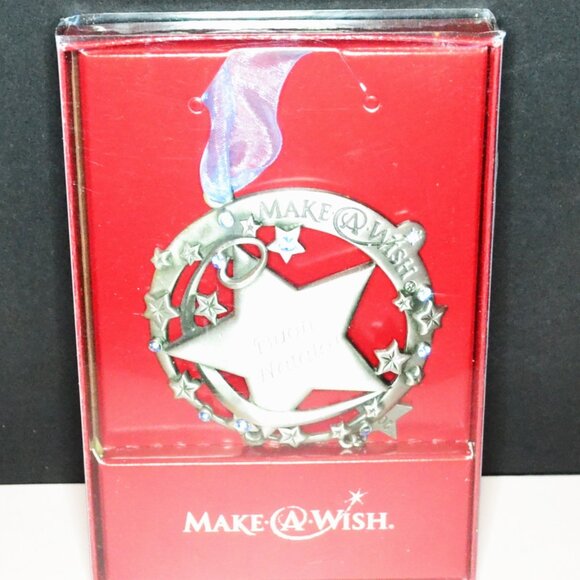 Things Remembered Make A Wish Christmas Ornaments Set Of 4 Pewter Holiday Decor - Picture 2 of 9